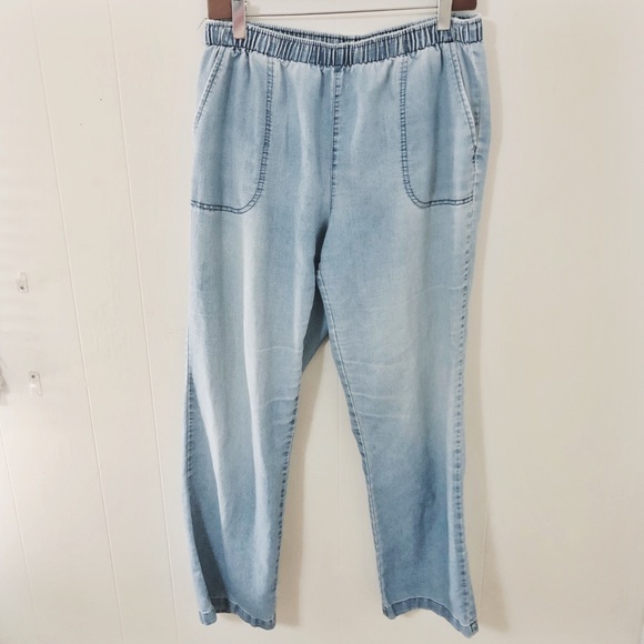 white stag denim pull on pants